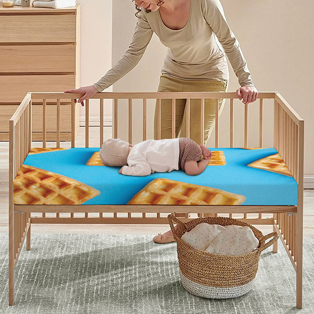 Fresh Waffles Print Baby Crib Sheet