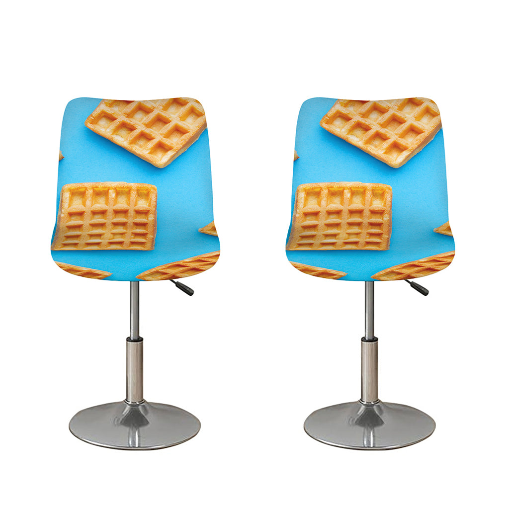 Fresh Waffles Print Bar Stool Covers