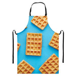 Fresh Waffles Print Bib Apron With Pocket