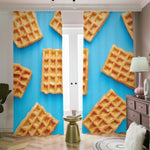 Fresh Waffles Print Blackout Pencil Pleat Curtains