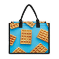 Fresh Waffles Print Canvas Tote Bag