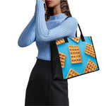 Fresh Waffles Print Canvas Tote Bag
