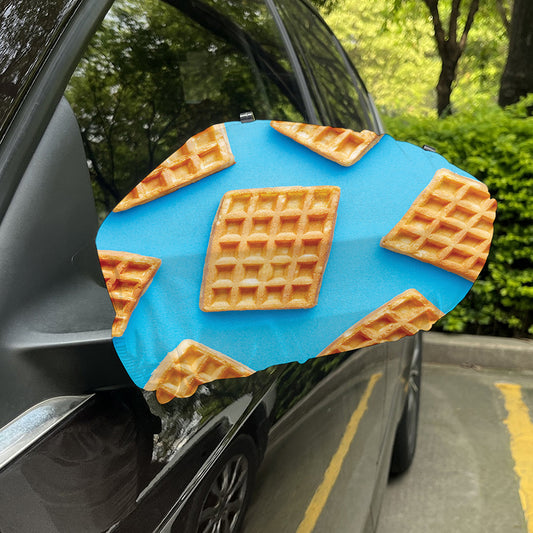 Fresh Waffles Print Car Side Mirror Covers