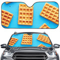 Fresh Waffles Print Car Windshield Sun Shade
