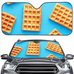 Fresh Waffles Print Car Windshield Sun Shade