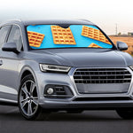 Fresh Waffles Print Car Windshield Sun Shade