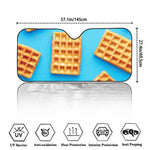 Fresh Waffles Print Car Windshield Sun Shade
