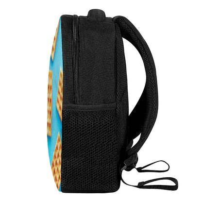 Fresh Waffles Print Casual Backpack