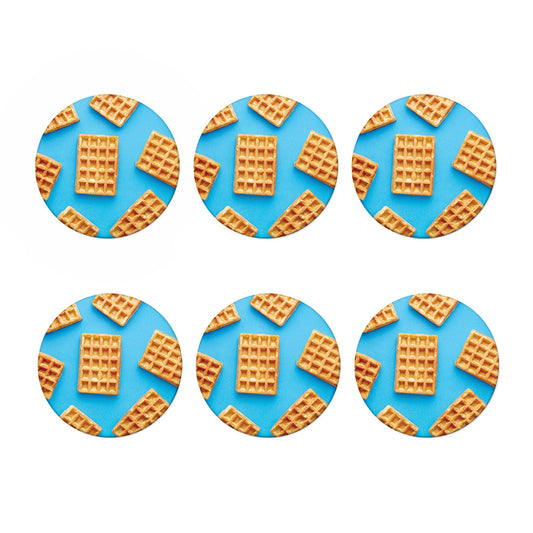 Fresh Waffles Print Coaster Set