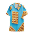 Fresh Waffles Print Cotton Hawaiian Shirt