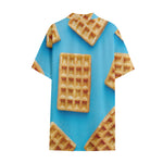 Fresh Waffles Print Cotton Hawaiian Shirt