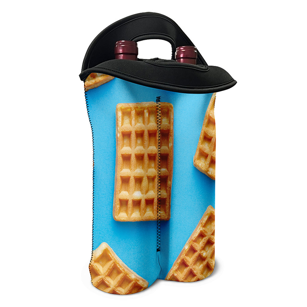 Fresh Waffles Print Double Neoprene Wine Tote