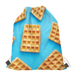 Fresh Waffles Print Drawstring Bag