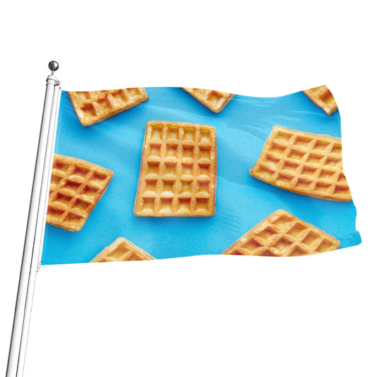 Fresh Waffles Print Flag