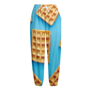 Fresh Waffles Print Fleece Lined Knit Pants