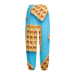 Fresh Waffles Print Fleece Lined Knit Pants