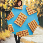 Fresh Waffles Print Foldable Umbrella