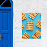 Fresh Waffles Print Garden Flag