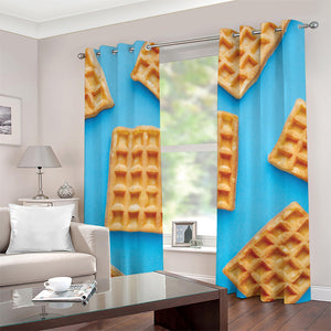 Fresh Waffles Print Grommet Curtains