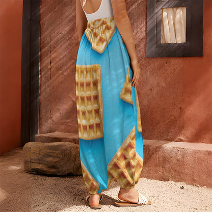 Fresh Waffles Print Harem Pants