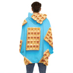Fresh Waffles Print Hoodie Blanket