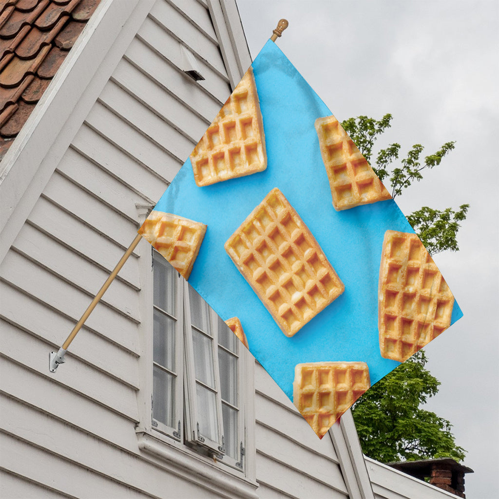 Fresh Waffles Print House Flag