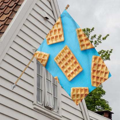 Fresh Waffles Print House Flag
