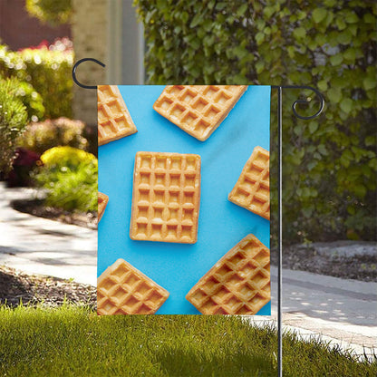 Fresh Waffles Print House Flag