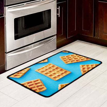 Fresh Waffles Print Kitchen Mat