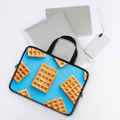 Fresh Waffles Print Laptop Sleeve With Handle