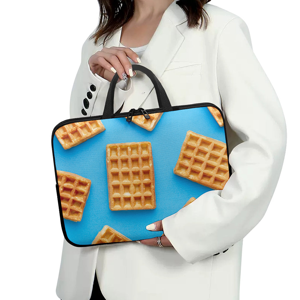 Fresh Waffles Print Laptop Sleeve With Handle