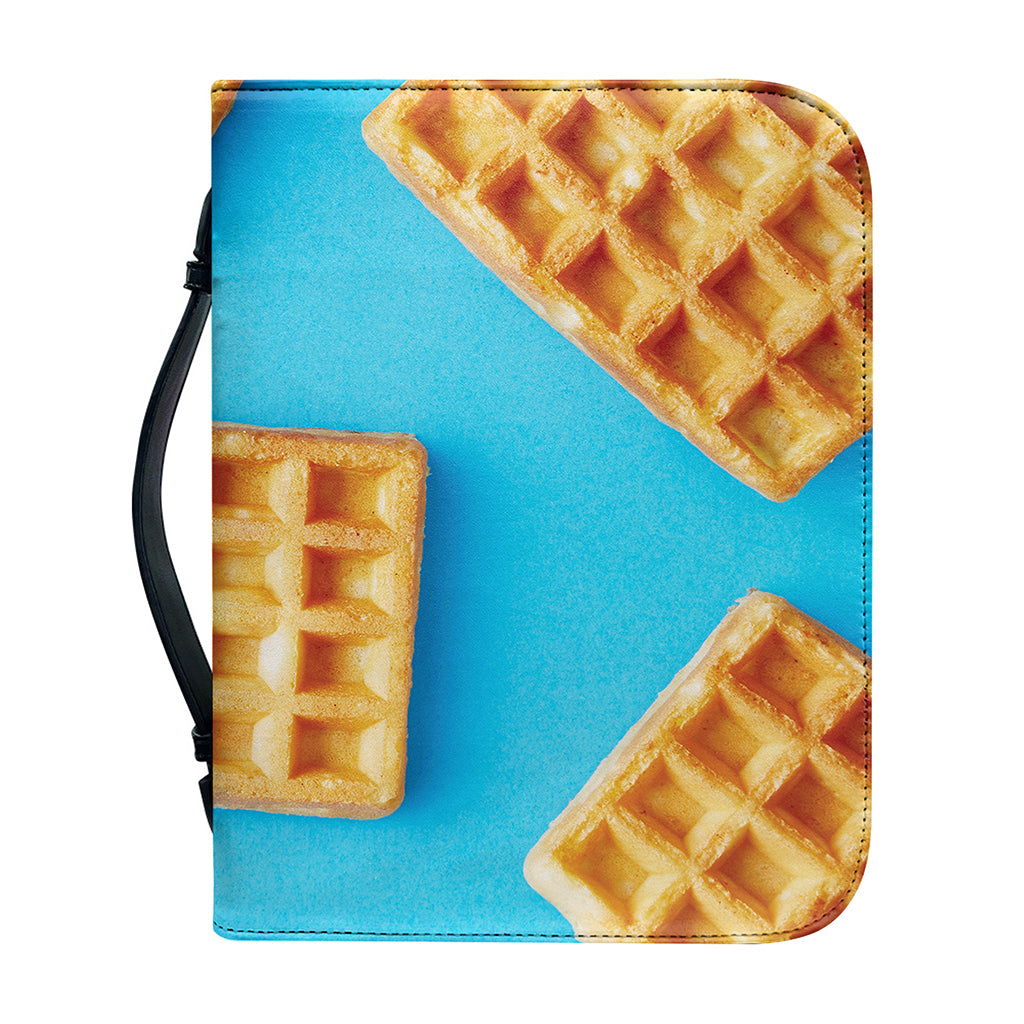 Fresh Waffles Print Leather Bible Cover