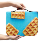 Fresh Waffles Print Leather Bible Cover