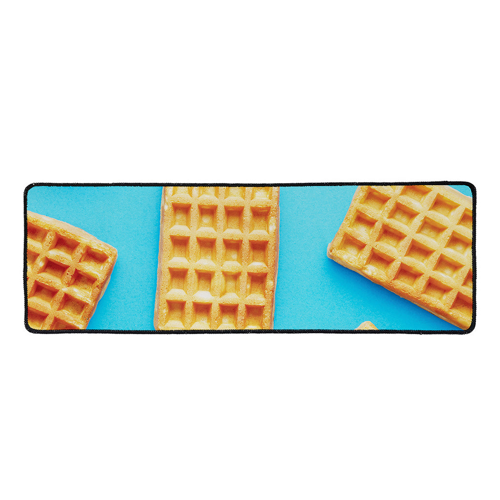 Fresh Waffles Print Long Kitchen Mat