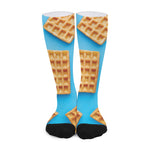 Fresh Waffles Print Long Socks