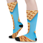 Fresh Waffles Print Long Socks