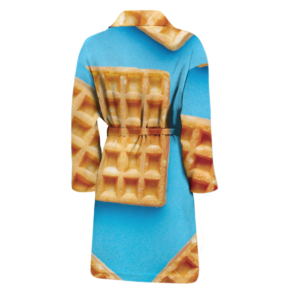 Fresh Waffles Print Men's Bathrobe