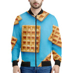 Fresh Waffles Print Men's Bomber Jacket