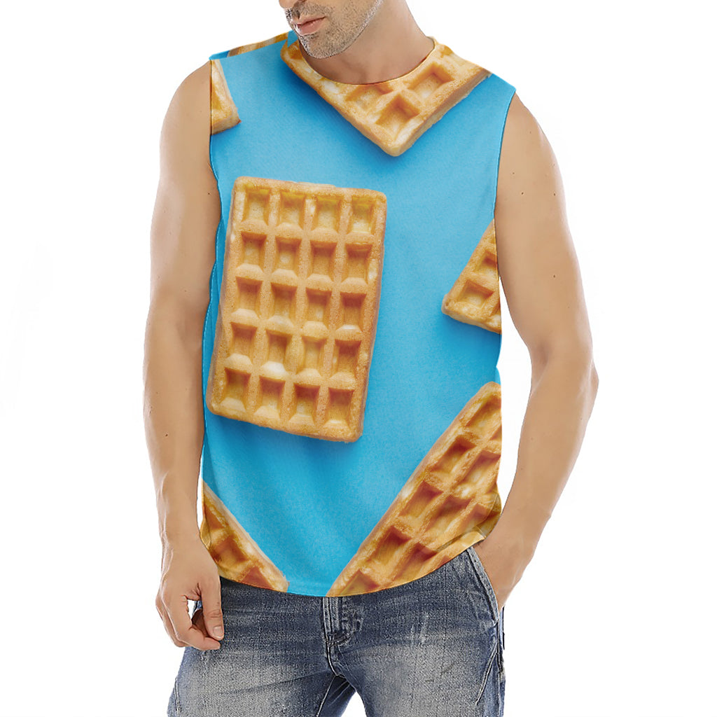 Fresh Waffles Print Men's Fitness Tank Top