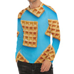Fresh Waffles Print Men's Long Sleeve Rash Guard