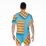 Fresh Waffles Print Men's Rompers