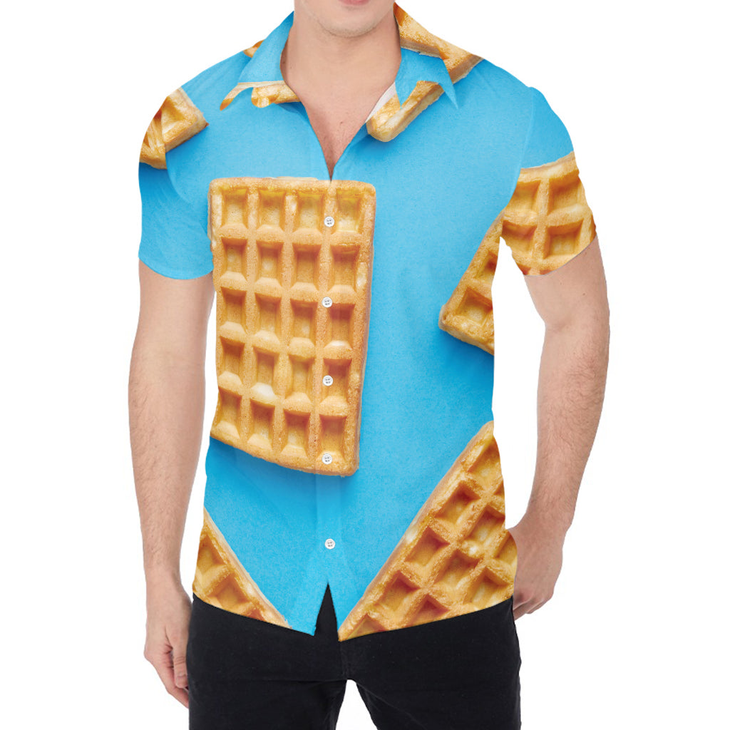 Fresh Waffles Print Men's Shirt