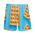 Fresh Waffles Print Men's Athletic Shorts