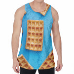 Fresh Waffles Print Men's Velvet Tank Top