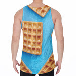Fresh Waffles Print Men's Velvet Tank Top