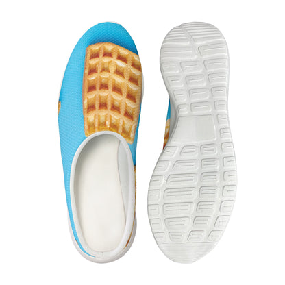 Fresh Waffles Print Mesh Casual Shoes