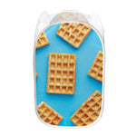 Fresh Waffles Print Mesh Laundry Hamper