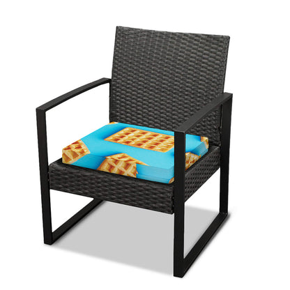 Fresh Waffles Print Outdoor Seat Cushion Cover