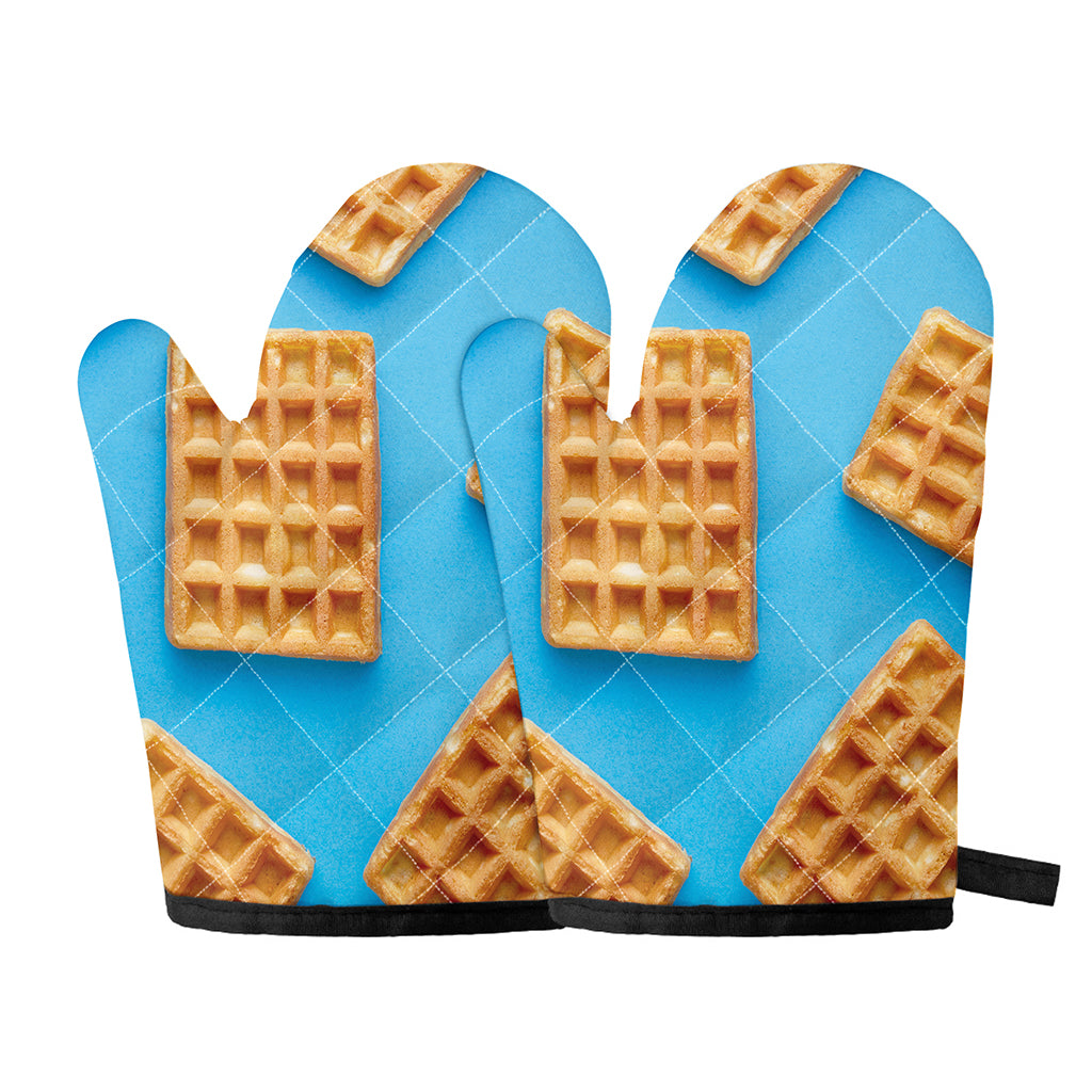 Fresh Waffles Print Oven Mitts
