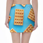 Fresh Waffles Print Pencil Mini Skirt
